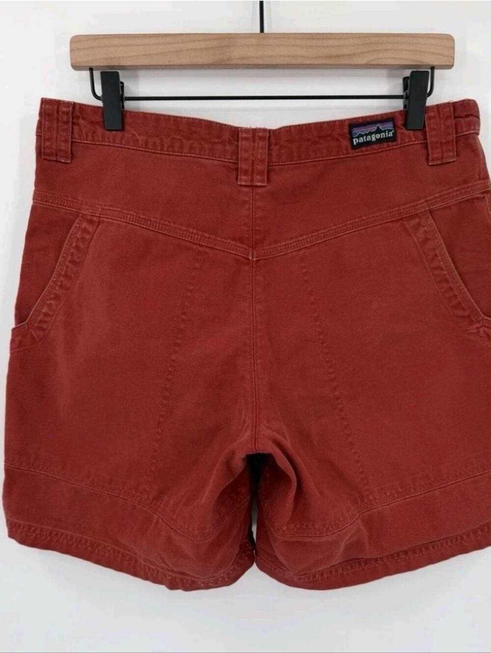 Patagonia Stand Up Shorts Womens 10 Burnt Orange Organic Cotton Canvas - Picture 2 of 3